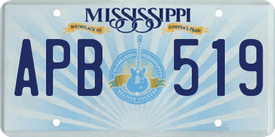 MS license plate APB519