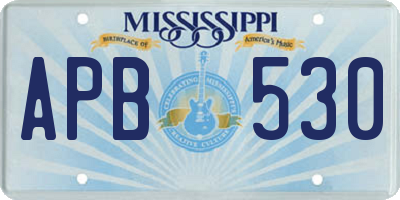 MS license plate APB530