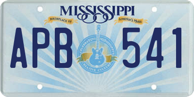 MS license plate APB541