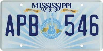 MS license plate APB546