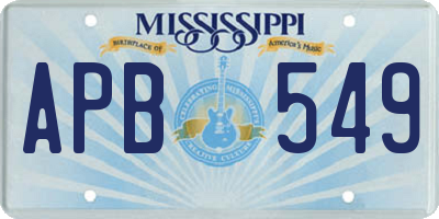 MS license plate APB549