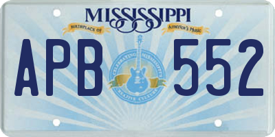 MS license plate APB552