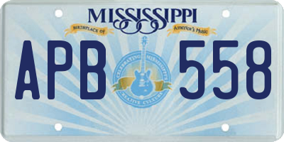 MS license plate APB558