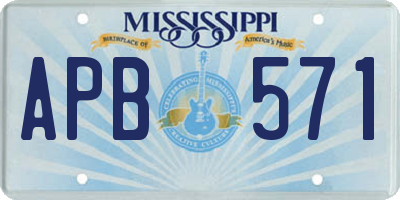 MS license plate APB571