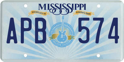 MS license plate APB574