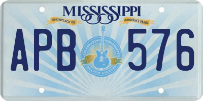 MS license plate APB576