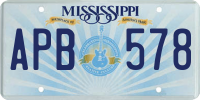 MS license plate APB578