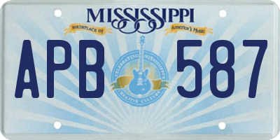 MS license plate APB587