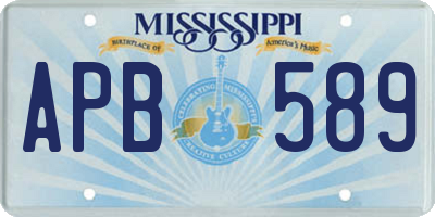 MS license plate APB589