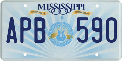 MS license plate APB590
