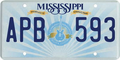 MS license plate APB593