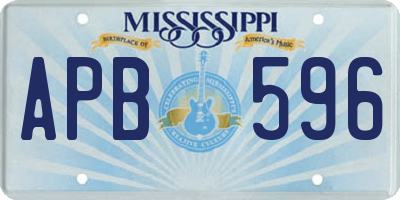 MS license plate APB596