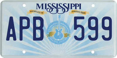 MS license plate APB599