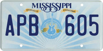 MS license plate APB605