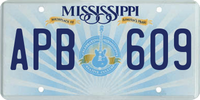 MS license plate APB609