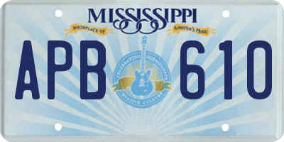 MS license plate APB610