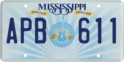 MS license plate APB611
