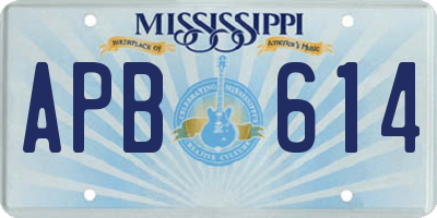 MS license plate APB614