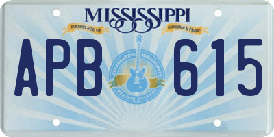 MS license plate APB615