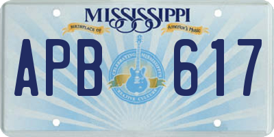 MS license plate APB617