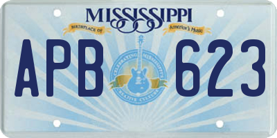MS license plate APB623