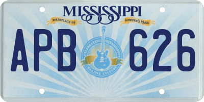 MS license plate APB626