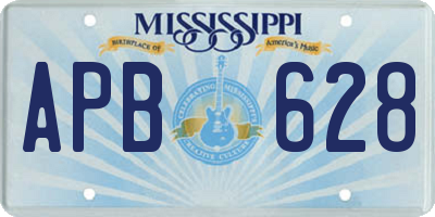 MS license plate APB628