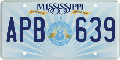 MS license plate APB639