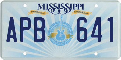 MS license plate APB641
