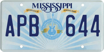 MS license plate APB644
