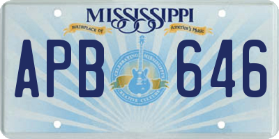 MS license plate APB646