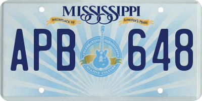 MS license plate APB648