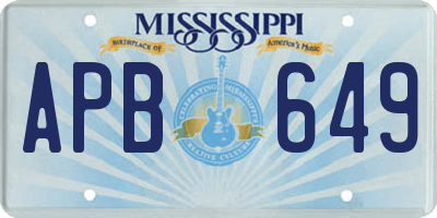 MS license plate APB649