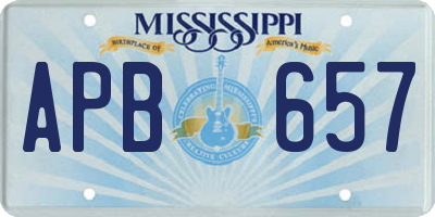 MS license plate APB657