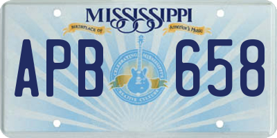 MS license plate APB658