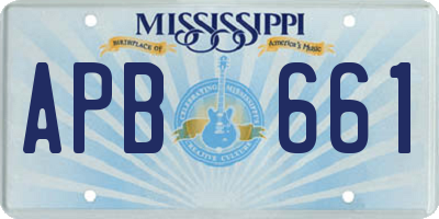 MS license plate APB661