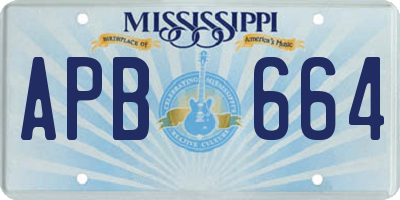 MS license plate APB664