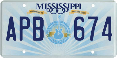 MS license plate APB674