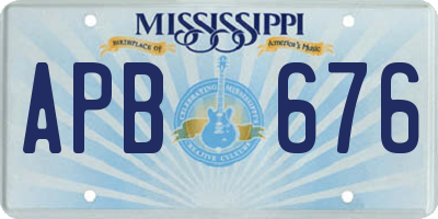 MS license plate APB676