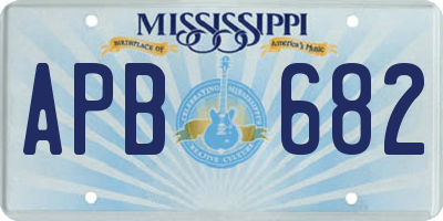 MS license plate APB682