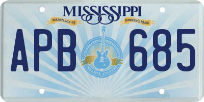 MS license plate APB685