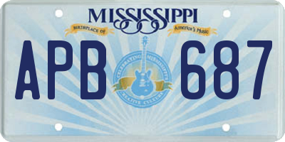 MS license plate APB687