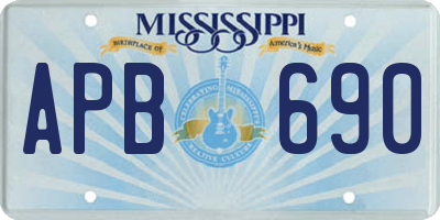 MS license plate APB690