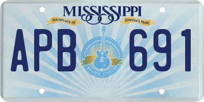 MS license plate APB691