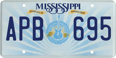 MS license plate APB695