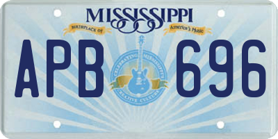 MS license plate APB696