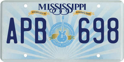MS license plate APB698
