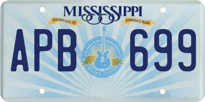 MS license plate APB699