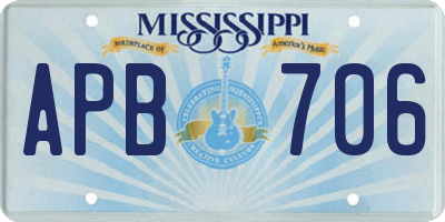 MS license plate APB706