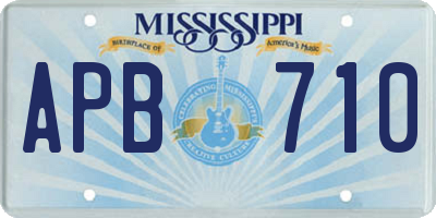 MS license plate APB710